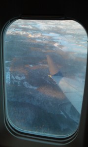Uitzicht uit het vliegtuig