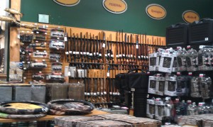 Een deel van schietafdeling van Dick's Sporting Goods