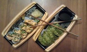 Mijn sushi-takeaway-avondeten