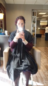 Dat werkt dus niet he, flitsen in een kappersspiegel!