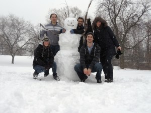 Onze eerste sneeuwpop