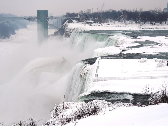Bridal Veil Falls, middelste stuk is bevroren