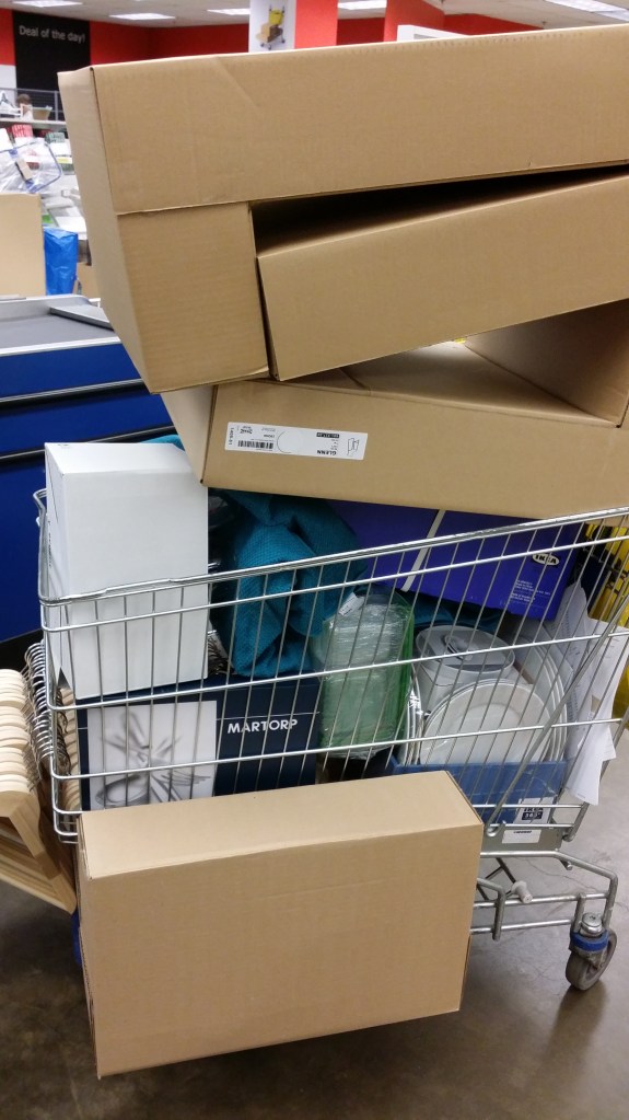 En zo kwam ik de IKEA uit. NB: hier zit nog geen keuken bij hoor! 