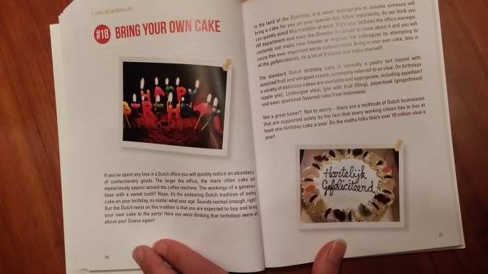 Nederlands dingetje: je eigen taart meenemen op je verjaardag