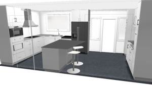 Het keukenontwerp van de andere kant