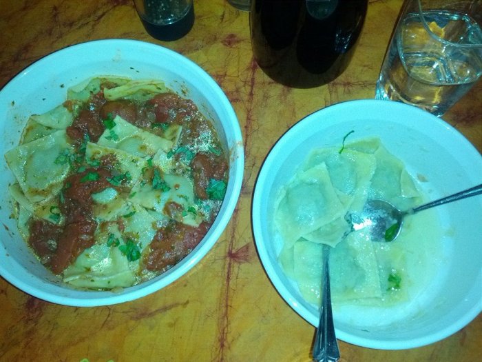 Verse, zelfgemaakte ravioli