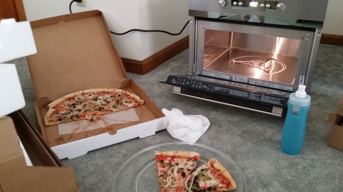 Pizza uit de nieuwe magnetron