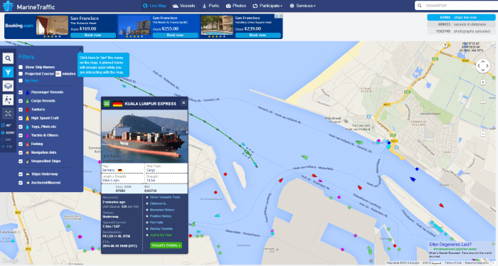 De Kuala Lumpus Express komt aan in de haven van Rotterdam
