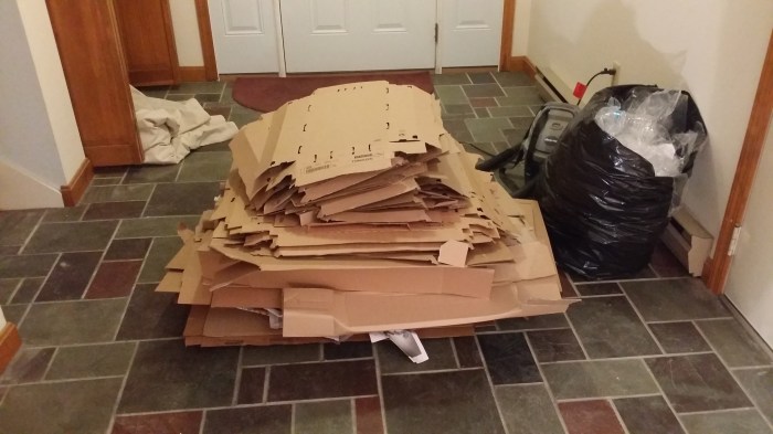 Opgeruimd staat netjes - de IKEA dozen zijn alvast weggewerkt!