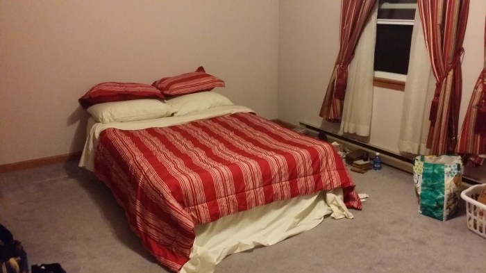 Mijn luchtbed op Old Farm Lane - ziet er chic uit he?