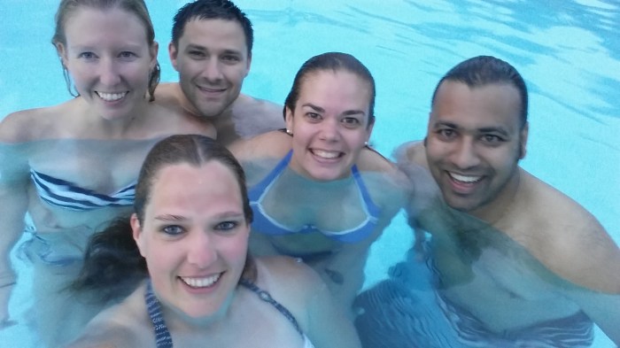Selfie in het zwembad!