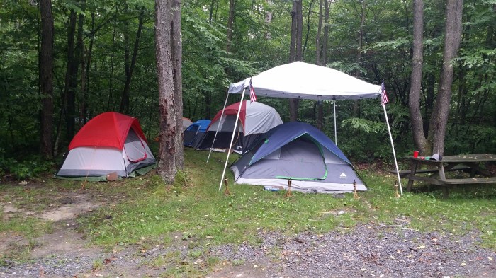 Koud en nat in de tent!