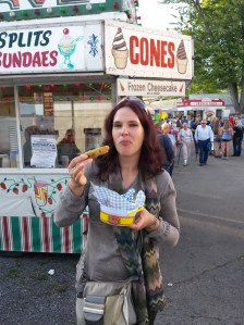 Fried pickles (gefrituurde augurk). Lekker joh!