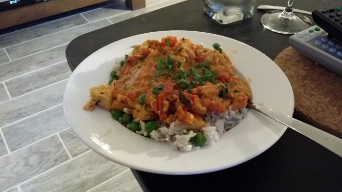 Mijn eerste, echt helemaal zelfgemaakte, Indiase curry