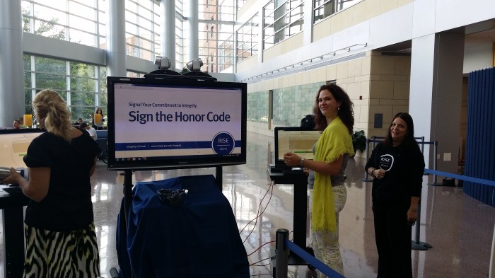 Tekenen van de Honor Code