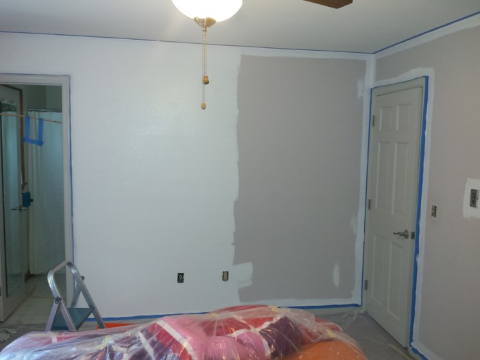 Slaapkamer - muur, 'in process'