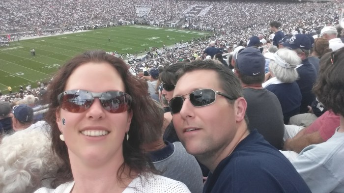 Michiel en ik bij de football