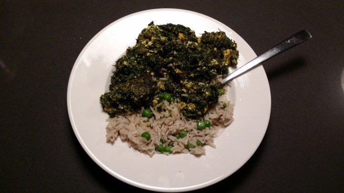 Vervolgens de rest van het recept, met de verse paneer erin. HEERLIJK!