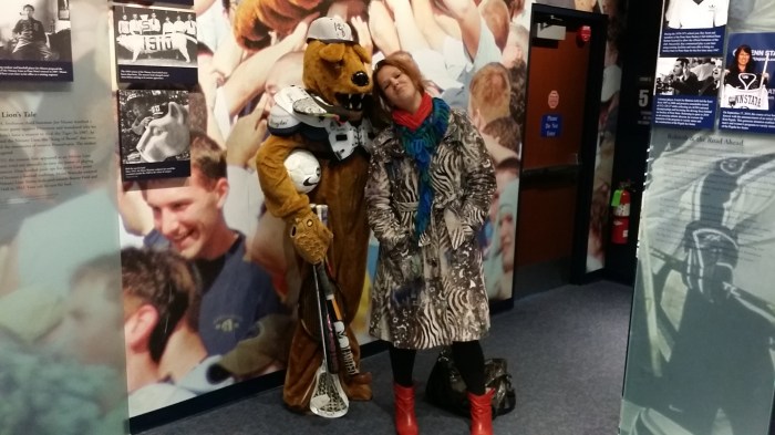 Ik met de Nittany Lion mascotte