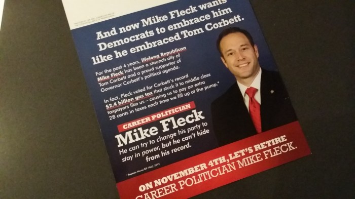 Verkiezingsflyer. Maar voor wie?