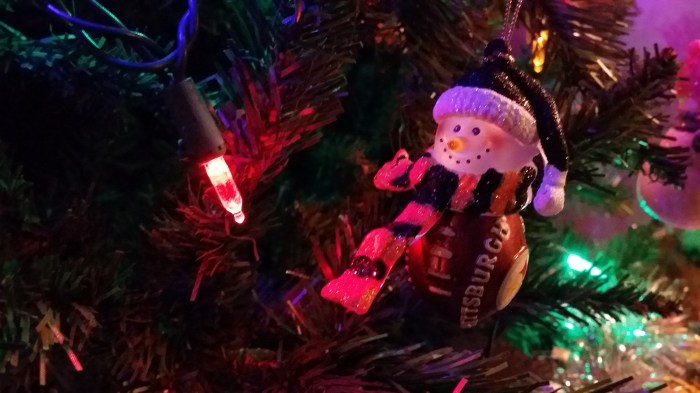 Een Pittsburgh Steelers sneeuwpop