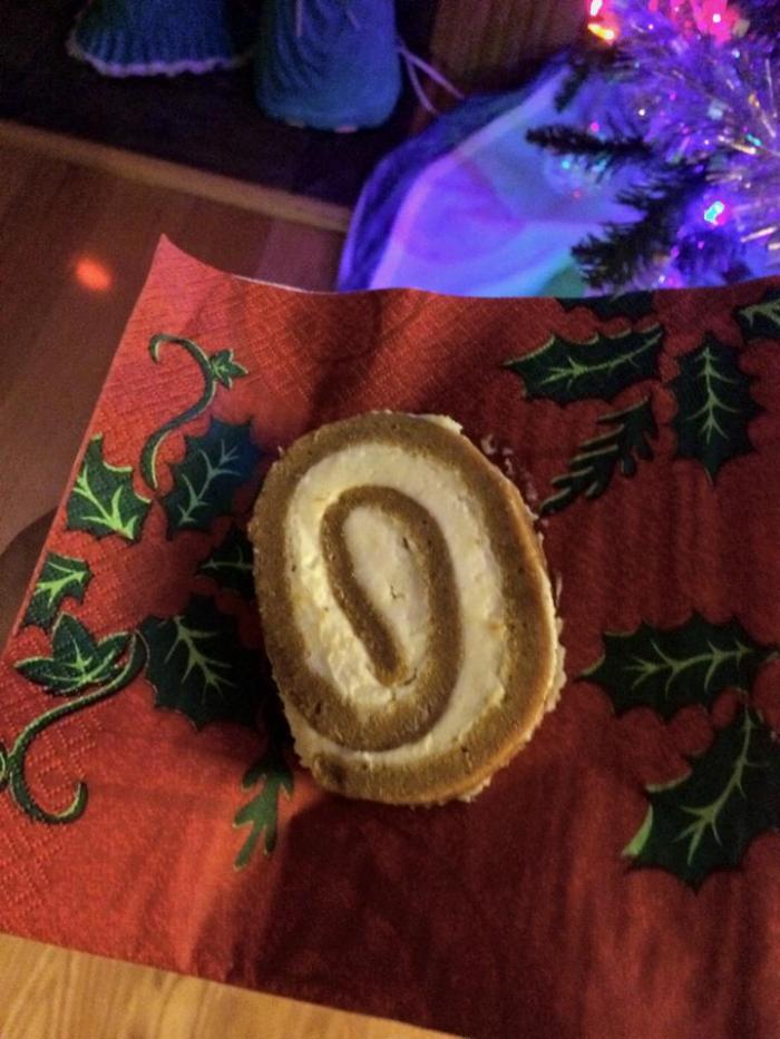 Pompoenrol. Heel erg kunstig, en heel erg lekker!