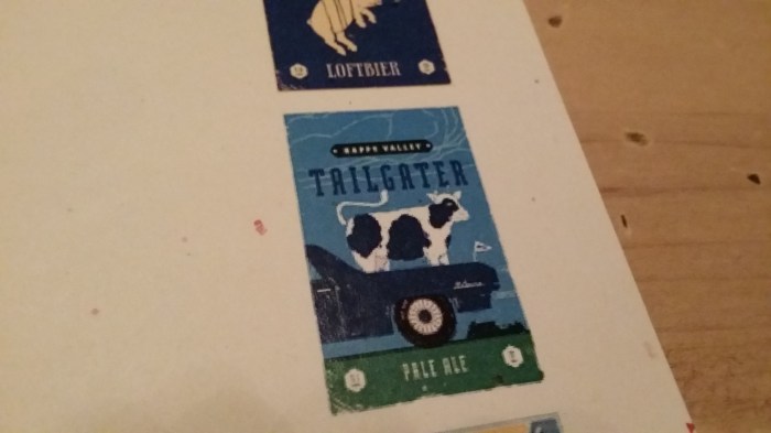 Een mooi bieretiket: de tailgater. Een lokaal biertje