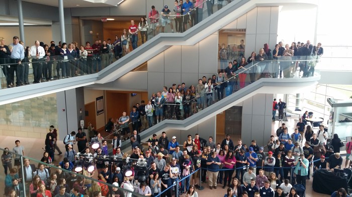 Het was druk in het atrium!