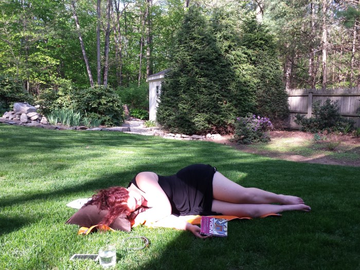 En zo lag ik laatst te slapen. Heerlijk!