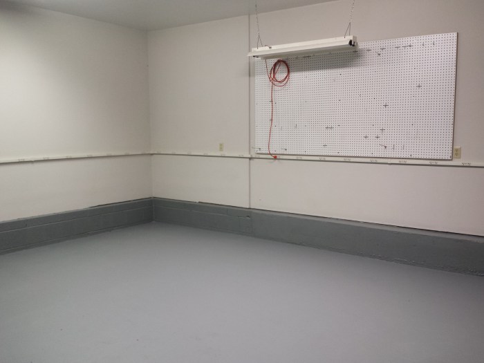 Een grijze vloer. Netjes!