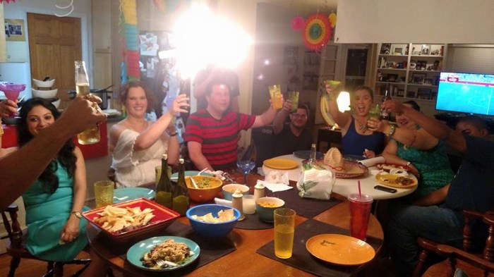 Toasten op Priya - met een mooie lamp in het midden!