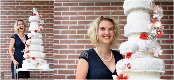 De bruidstaart met paard en boortoren van 1 meter 20