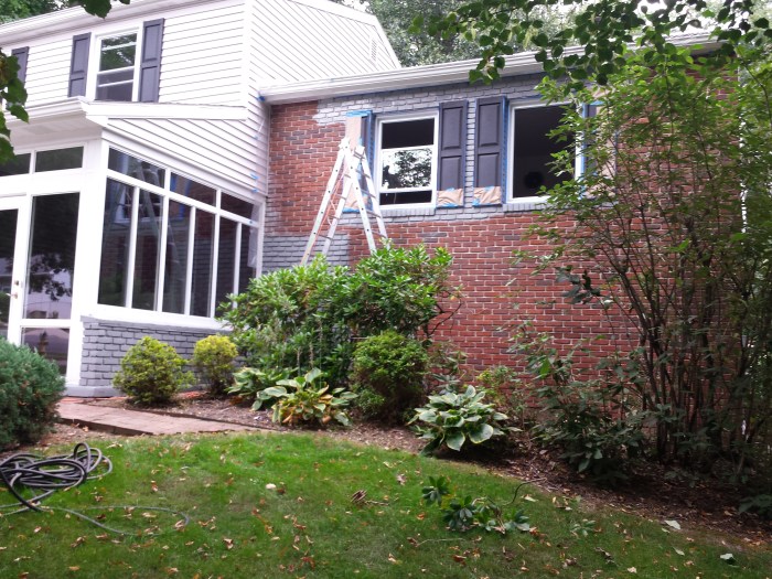 Work in progress - nog lastig dankzij de beplanting!