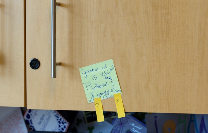 Lieve briefjes van Lima op kantoor!