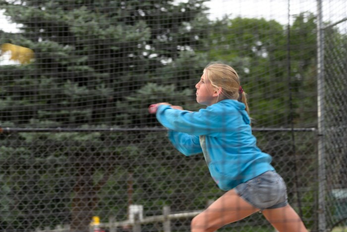 Meike als een echte professional - komt die bal!