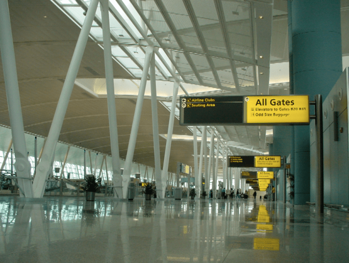 Dit is op JFK, maar het heeft de borden van Schiphol!