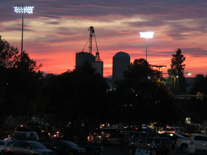Met een mooie zonsondergang na afloop