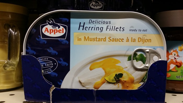 Haring in mosterdsaus. Dus... 