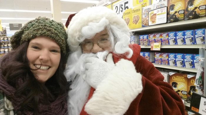 Dit was nog in State College. Op de foto met Santa (zijn baard liet los... schattig)