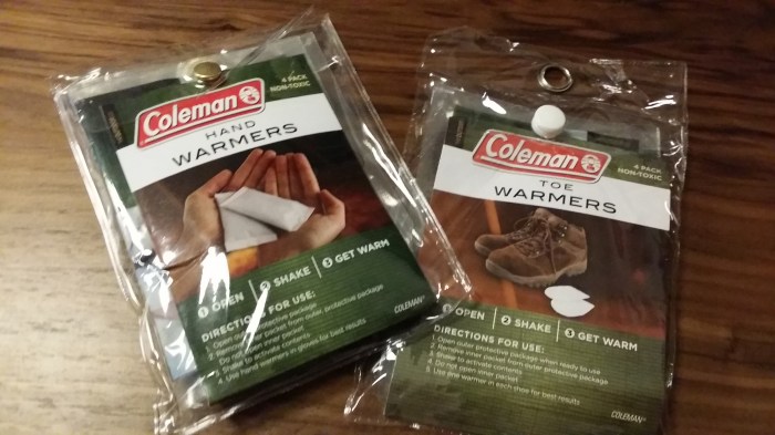 Hand- en teenwarmers! 