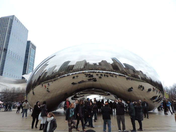 De Glimmende Pinda. Michiel en ik zijn te zien in de reflectie...