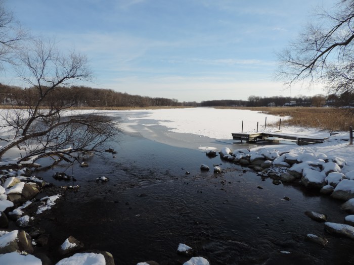 Lake Minnetonka in de sneeuw