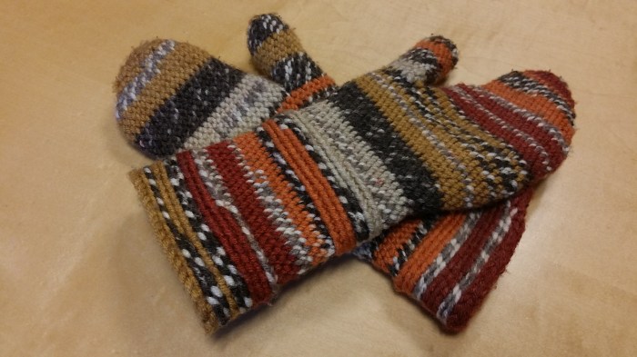 Zelfgehaakte handschoenen!