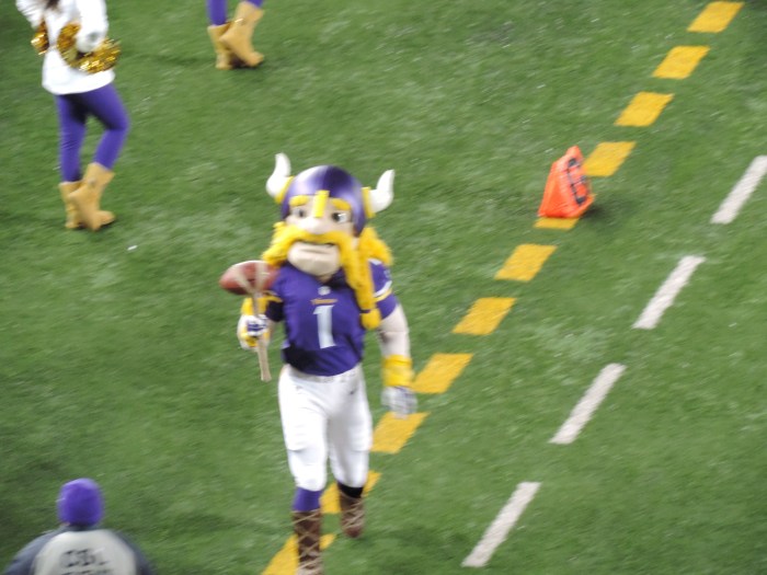 De mascotte van de Vikings: Erik de Viking