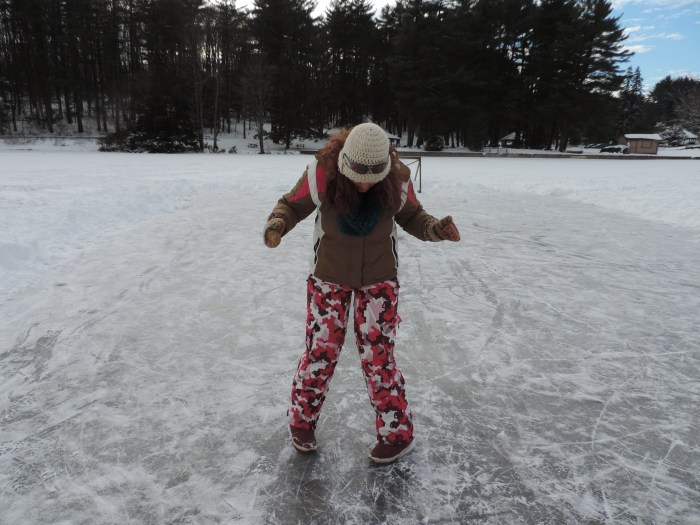 Op het ijshockeybaantje