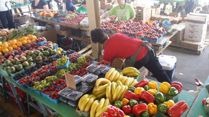 Fruit en groente op de Minneapolis farmers market