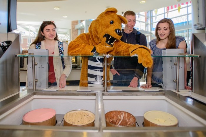 De Nittany Lion bij onze eigen Berkey Creamery