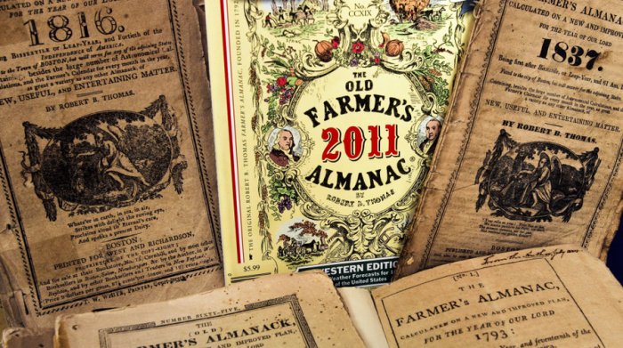 Oude Farmer's Almanac exemplaren