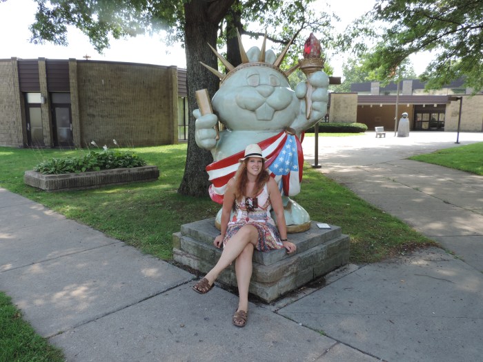 Lady Liberty als groundhog