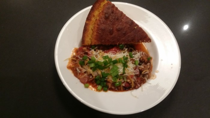 Met huisgemaakte chili. Lekker!!